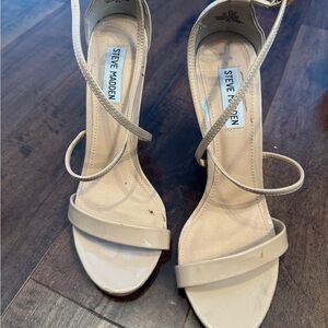 Steve Madden Women's Beige Strappy Heels